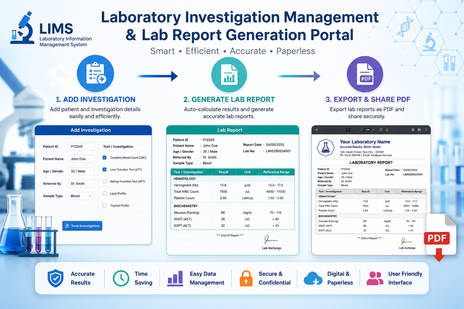Laboratory Information Management Portal